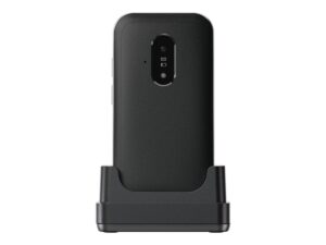 DORO Leva E22 - 4G funktionstelefon - RAM 64 MB / Intern hukommelse 128 MB - microSD slot - LCD display (TFT) - 320 x 240 pixels (60 Hz) - rear camera 0,3 MP - sort/hvid