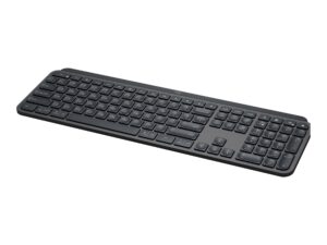 Logitech MX Keys - Tastatur - bagbelyst - trådløs - Bluetooth - AZERTY - fransk - grafit