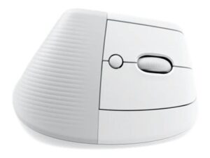 Logitech Lift Vertical Ergonomic Mouse - Lodret mus - ergonomisk - optisk - 6 knapper - trådløs - Bluetooth, 2.4 GHz - Logitech Logi Bolt USB-modtager - off-white - Billede 2