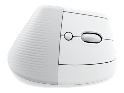Logitech Lift Vertical Ergonomic Mouse - Lodret mus - ergonomisk - optisk - 6 knapper - trådløs - Bluetooth, 2.4 GHz - Logitech Logi Bolt USB-modtager - off-white - Billede 2
