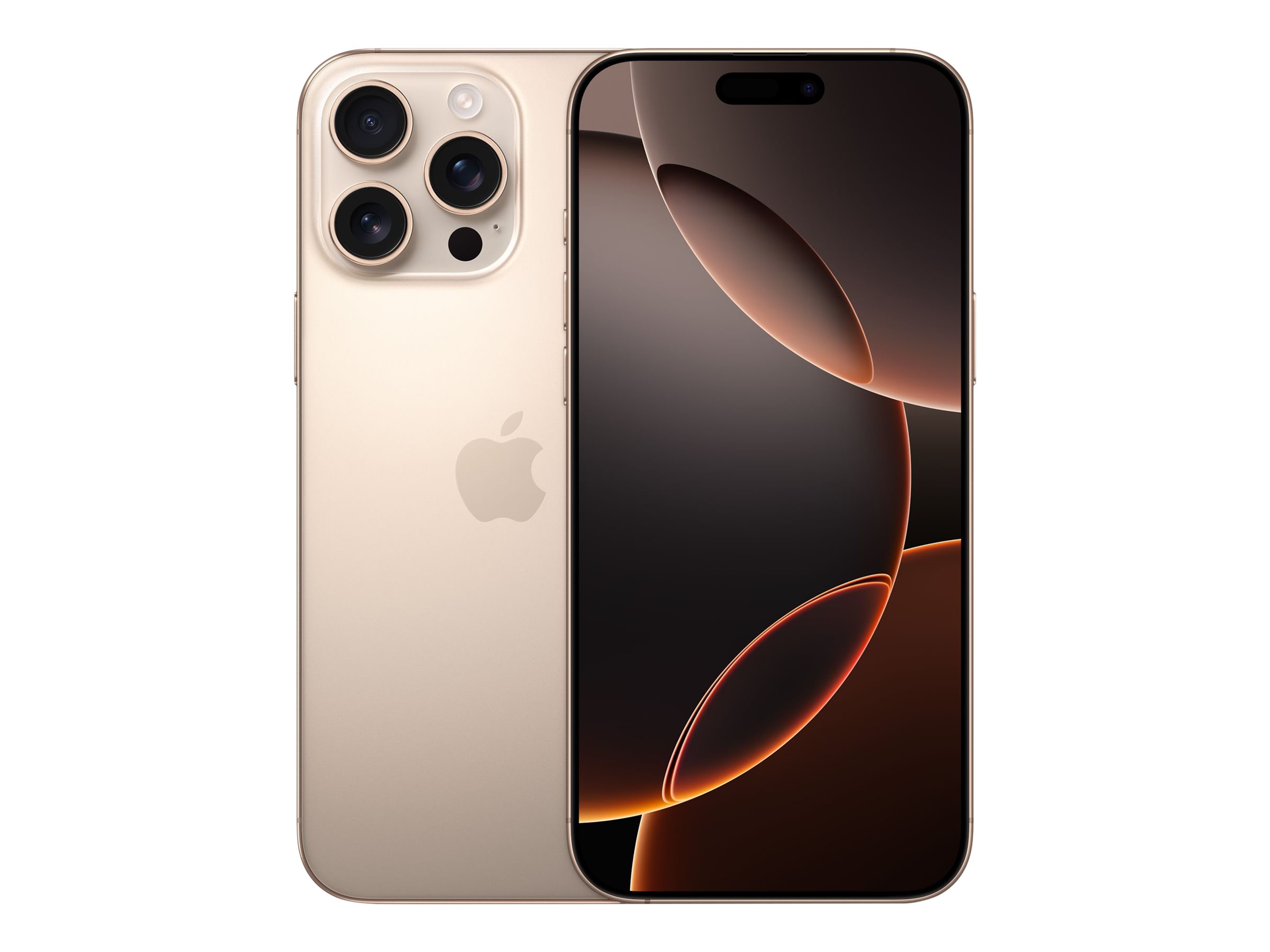 Apple iPhone 16 Pro - 5G smartphone - dual-SIM / Intern hukommelse 128 GB - OLED-skærm - 6.3"" - 2622 x 1206 pixels (120 Hz) - 3x bagkamera 48 MP, 48 MP, 12 MP - front camera 12 MP - ørken titanium - Preowned Grade C - Billede 3