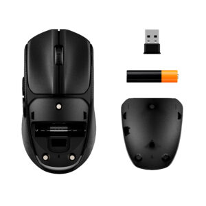 HyperX Pulsefire Fuse - Mus - ergonomisk design, programmerbare knapper - optisk - 6 knapper - trådløs - 2.4 GHz, Bluetooth - sort - Billede 4
