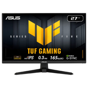 ASUS TUF Gaming VG27AQE5A - LED-skærm - gaming - 27"" - 2560 x 1440 QHD @ 165 Hz - IPS - 300 cd/m² - 1500:1 - HDR10 - 0.3 ms - 2xHDMI, DisplayPort - højtalere - sort