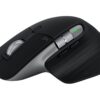 Logitech Master Series MX Master 3S for Mac - Mus - ergonomisk - optisk - 7 knapper - trådløs - Bluetooth, 2.4 GHz - space grey - for Apple MacBook