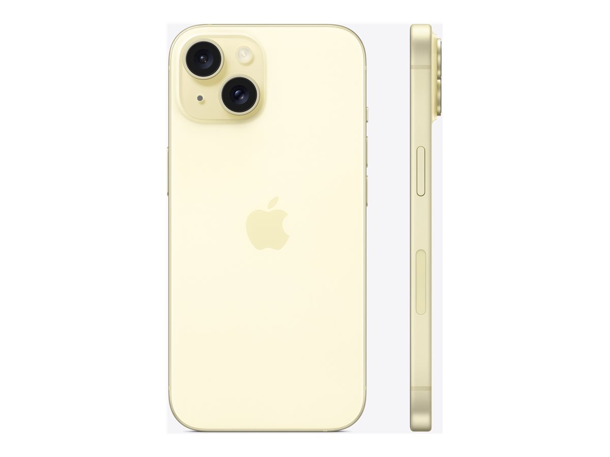 Apple iPhone 15 - 5G smartphone - dual-SIM / Intern hukommelse 128 GB - OLED-skærm - 6.1"" - 2556 x 1179 pixels - 2x bagkameraer 48 MP, 12 MP - front camera 12 MP - gul - Preowned Grade A - Billede 2