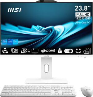 MSI PRO AP242P 14M 691EU - Alt-i-én Core i3 i3-14100 / op til 4.7 GHz - RAM 16 GB - SSD 512 GB - NVMe - UHD Graphics 730 - IEEE 802.11ax (Wi-Fi 6E), Bluetooth 5.3, Gigabit Ethernet - Win 11 Pro - skærm: LED 23.8"" 1920 x 1080 (Full HD) - sort - Billede 4