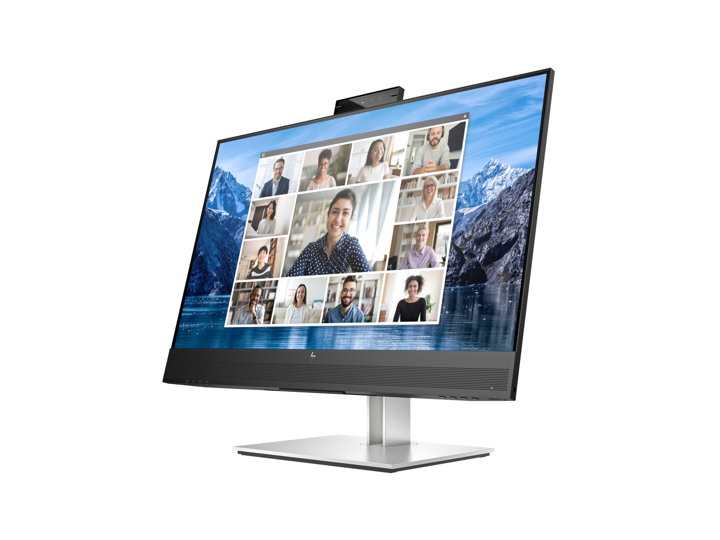 HP E27m G4 Conferencing Monitor - E-Series - LED-skærm - 27"" - 2560 x 1440 QHD @ 75 Hz - IPS - 300 cd/m² - 1000:1 - 5 ms - HDMI, DisplayPort, USB-C - højtalere - sølv (stander), sort hoved - Billede 5