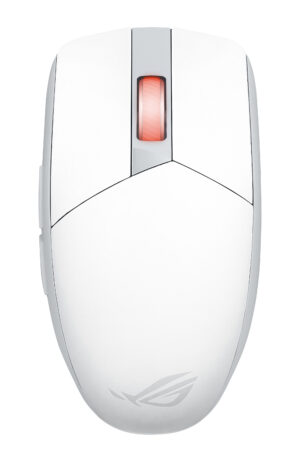 ASUS ROG Strix Impact III Wireless - Mus - højre- og venstrehåndet - optisk - trådløs - 2.4 GHz, Bluetooth 5.1 - USB ROG Omni trådløs modtager - månelyshvid