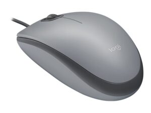 Logitech M110 Silent - Mus - højre- og venstrehåndet - optisk - 3 knapper - kablet - USB-A - mellemgrå - Billede 3