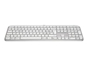 Logitech MX Keys S - Tastatur - bagbelyst - trådløs - Bluetooth LE - QWERTY - nordisk (dansk/finsk/norsk/svensk) - tastkontakt: Scissor-Key - bleg grå