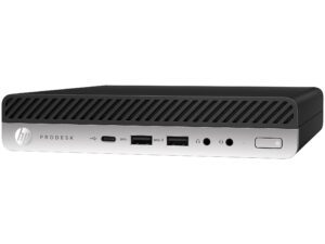HP ProDesk 600 G4 - Mini desktop Core i3 8100T / op til 3.1 GHz - RAM 16 GB - SSD 256 GB - UHD Graphics 630 - Win 11 Pro - skærm: ingen - Preowned Grade A