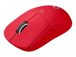 Logitech G PRO X SUPERLIGHT - Mus - optisk - 5 knapper - trådløs - 2.4 GHz - USB Logitech LIGHTSPEED-modtager - rød