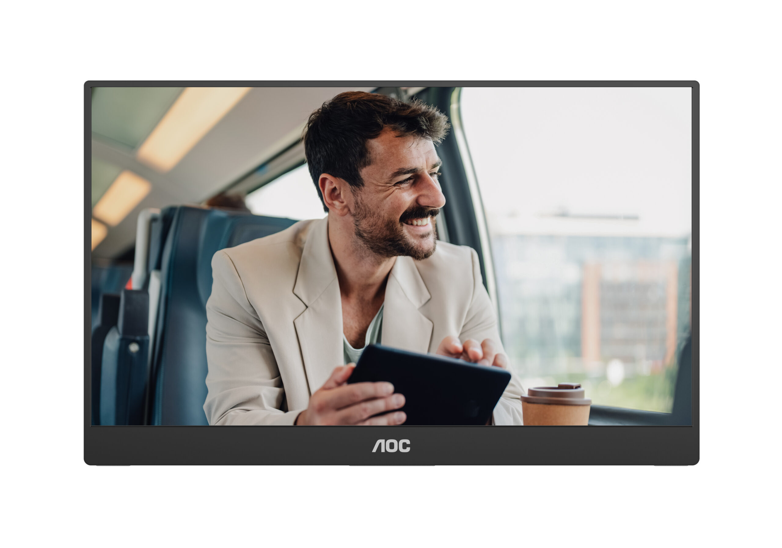 AOC Style-line 16T20E2 - T20 Series - LED-skærm - 16"" (15.6"" til at se) - bærbar - 1920 x 1080 Full HD @ 60 Hz - IPS - 250 cd/m² - 1000:1 - 4 ms - Mini HDMI, 2xUSB-C - højtalere - sort - Billede 5