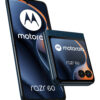 Motorola razr 60. Skærm diagonal: 17,5 cm (6.9""), Skærmopløsning: 2640 x 1080 pixel. Processorserie: MediaTek Dimensity. RAM kapacitet: 8 GB, Intern lagerkapacitet: 256 GB. Bagerste kamera opløsning (numerisk): 50 MP, Bagkamera type: Dobbelt kamera. SIM-korts kapacitet: Dual SIM. Operativsystem installeret: Android 15. Batterikapacitet: 4500 mAh. Produktfarve: Blå. Vægt: 188 g