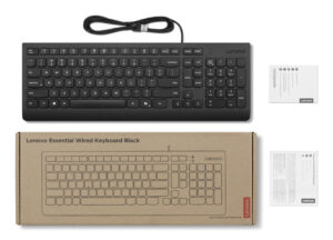 Lenovo Essential - Tastatur - USB - QWERTY - Nordisk - sort - brun kasse - Billede 3