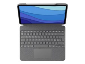 Logitech Combo Touch - Tastatur og folio-kasse - med trackpad - bagbelyst - Apple Smart connector - QWERTY - Pan Nordic - oxford-grå - for Apple 11-inch iPad Pro (1. generation, 2. generation, 3. generation) - Billede 2