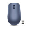Lenovo 530 Wireless Mouse - Mus - højre- og venstrehåndet - optisk - 3 knapper - trådløs - 2.4 GHz - trådløs modtager (USB) - afgrundsblå