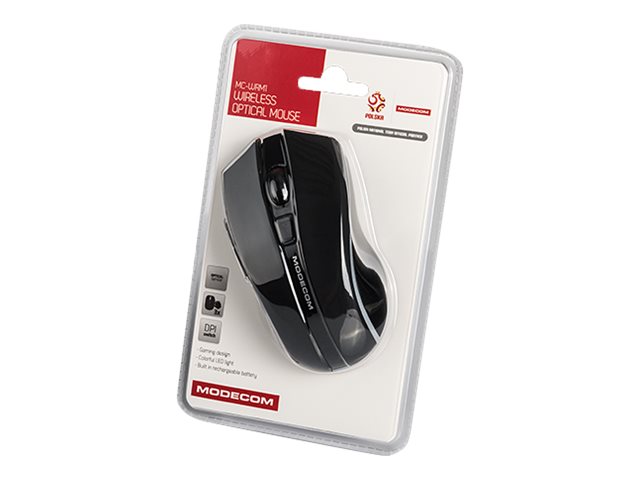 ModeCom MC-WRM1 - Mus - optisk - 5 knapper - trådløs - 2.4 GHz - trådløs modtager (USB) - sort - Billede 3
