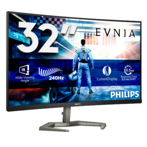 Philips Evnia 5000 32M1C5200W - LED-skærm - gaming - kurvet - 32"" (31.5"" til at se) - 1920 x 1080 Full HD (1080p) @ 240 Hz - VA - 300 cd/m² - 3500:1 - 0.5 ms - 2xHDMI, DisplayPort - sort - Billede 3
