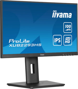 iiyama ProLite XUB2293HS-B6 - LED-skærm - 21.5"" - 1920 x 1080 Full HD (1080p) @ 100 Hz - IPS - 300 cd/m² - 1000:1 - 1 ms - HDMI, DisplayPort - højtalere - mat sort - Billede 4
