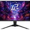 Asrock PG32QFT - LED-skærm - gaming - 32"" - 2560 x 1440 QHD @ 180 Hz - IPS - 400 cd/m² - 1000:1 - HDR400 - 1 ms - HDMI, DisplayPort - sort