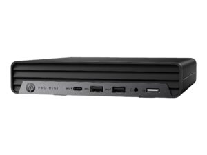HP Pro 400 G9 - Mini Core i5 12500T / op til 4.4 GHz - RAM 16 GB - SSD 512 GB - NVMe - UHD Graphics 770 - Gigabit Ethernet, Bluetooth 5.2, IEEE 802.11ax (Wi-Fi 6E) - Win 11 Pro - skærm: ingen