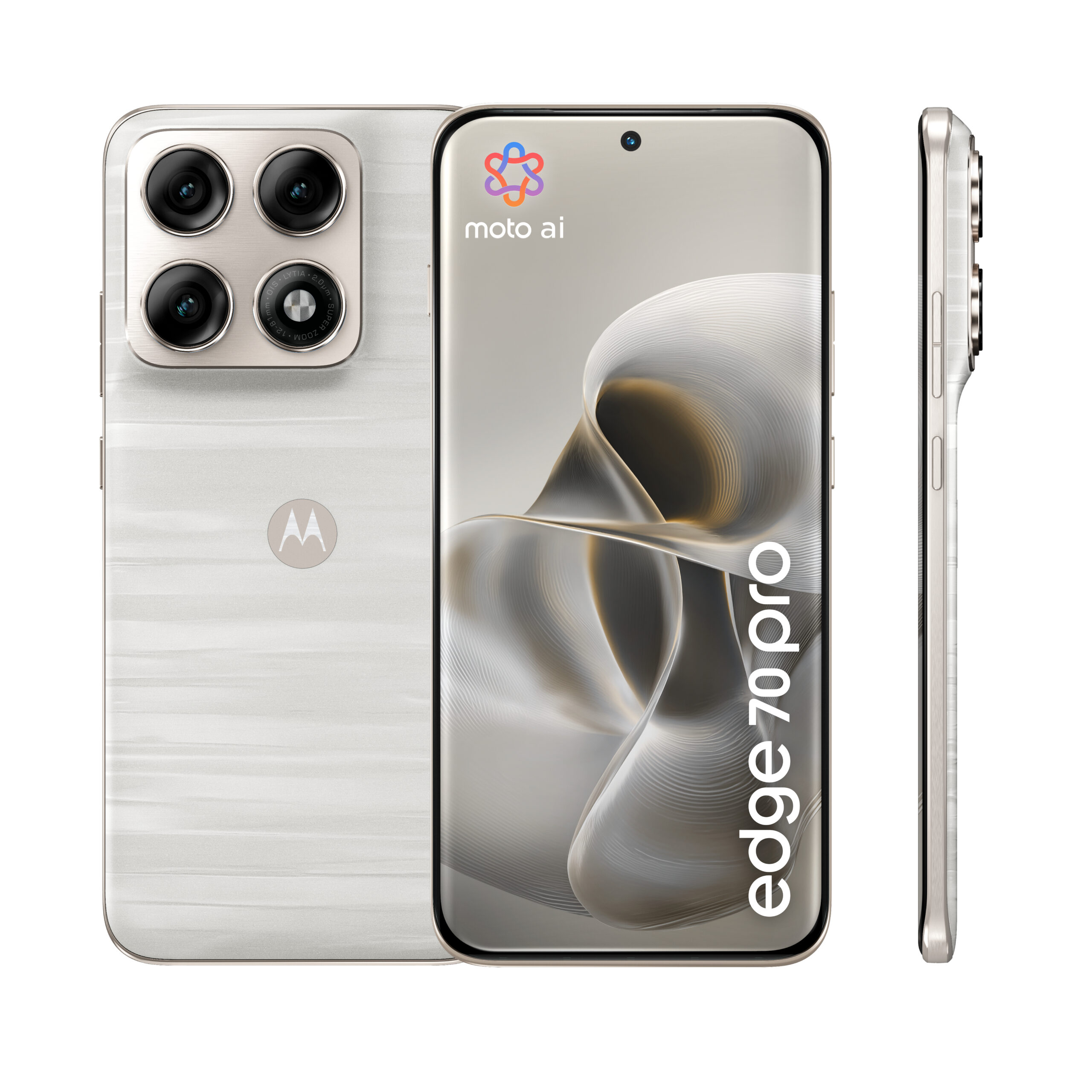 Motorola edge 70 pro 512GB/12GB - PANTONE Lily White - Billede 2