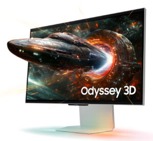 Samsung Odyssey 3D S27FG904XU - G90XF Series - LED-skærm - gaming - 27"" - 3840 x 2160 4K UHD (2160p) @ 165 Hz - IPS - 350 cd/m² - 1000:1 - HDR10 - 1 ms - 2xHDMI, DisplayPort - højtalere - merkur sølv