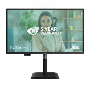 AOC Professional Q27P4U - LED-skærm - 27"" - 2560 x 1440 QHD @ 120 Hz - IPS - 1500:1 - 4 ms - 2xHDMI, DisplayPort, USB-C - højtalere - sort
