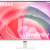 Samsung ViewFinity S7 S32D701EAU - S70D Series - LED-skærm - 32"" - 3840 x 2160 UHD @ 60 Hz - VA - 350 cd/m² - 3000:1 - HDR10 - 5 ms - HDMI, DisplayPort - varm hvid
