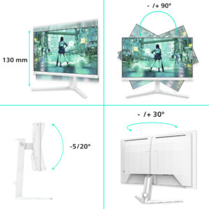 Philips Evnia 3000 24M2N3201P/00 computerskærm 60,5 cm (23.8") 1920 x 1080 pixel Fuld HD LCD Hvid - Billede 3