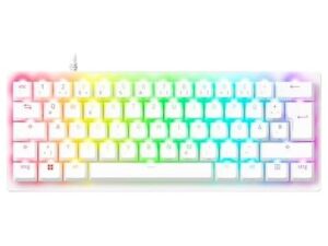 Razer Huntsman V3 Pro Mini - Tastatur - 60% - mini - backlit - USB-C - QWERTY - Tysk - tastkontakt: Razer Analog Optical Switches (Gen-2) - hvid
