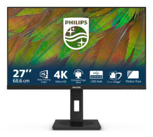 Philips 27B1N3800 - 3000 Series - LED-skærm - 27"" - 3840 x 2160 4K UHD (2160p) @ 60 Hz - IPS - 350 cd/m² - 1000:1 - 4 ms - 2xHDMI, DisplayPort - højtalere - sort