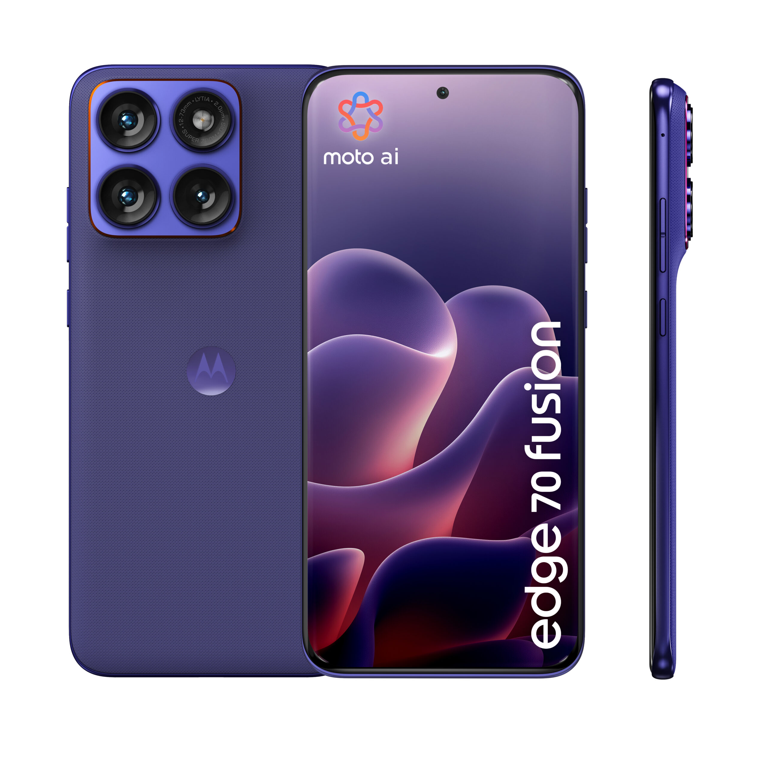 Motorola Edge 70 Fusion - 5G smartphone - dual-SIM - RAM 8 GB / Intern hukommelse 256 GB - OLED display - 6.78"" - 2772 x 1272 pixels (144 Hz) - 3x bagkamera 50 MP, 13 MP - front camera 32 MP - pantone orient blå - Billede 2