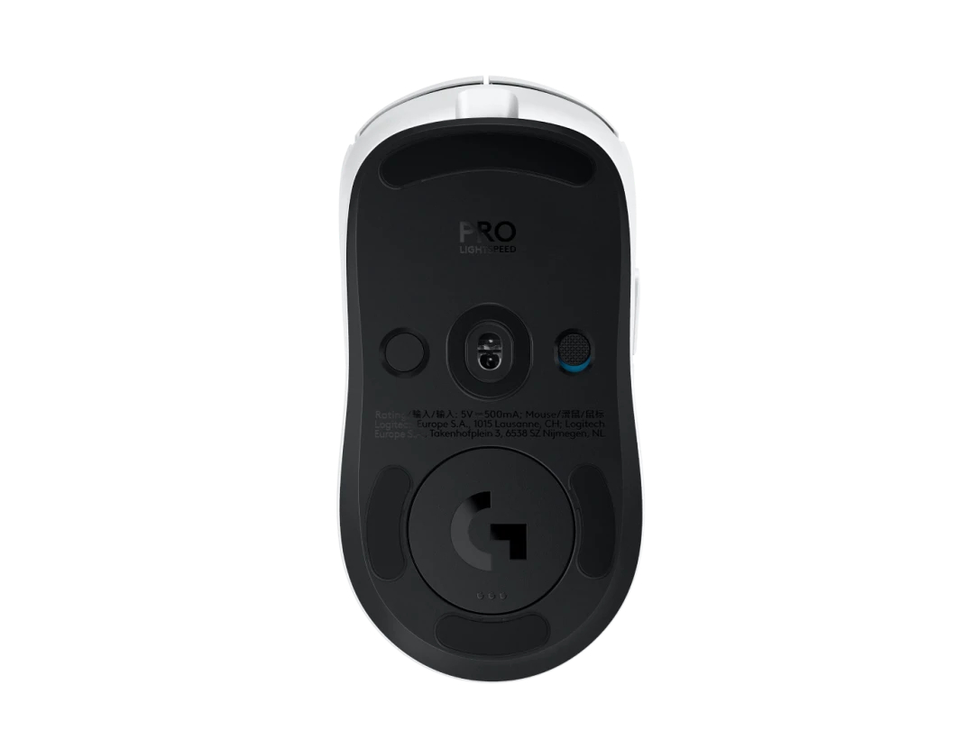 Logitech G PRO 2 - Mus - gaming - højre- og venstrehåndet - optisk - 8 knapper - trådløs, kablet - 2.4 GHz, USB - USB Logitech LIGHTSPEED-modtager - hvid - Billede 5