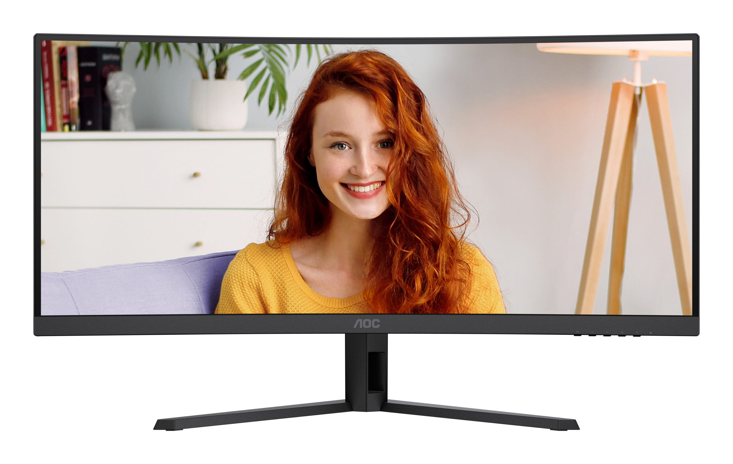 AOC Basic-line CU34B3E - B3 Series - LED-skærm - kurvet - 34"" - 3440 x 1440 WQHD @ 120 Hz - VA - 300 cd/m² - 3500:1 - HDR10 - 1 ms - HDMI, DisplayPort - sort - Billede 5