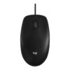 Logitech M100 - Mus - fuld størrelse - højre- og venstrehåndet - optisk - 3 knapper - kablet - USB - sort