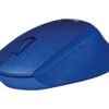 Logitech M330 SILENT PLUS - Mus - 3 knapper - trådløs - 2.4 GHz - trådløs modtager (USB) - blå