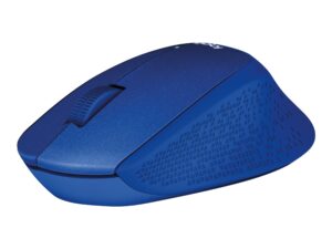 Logitech M330 SILENT PLUS - Mus - 3 knapper - trådløs - 2.4 GHz - trådløs modtager (USB) - blå