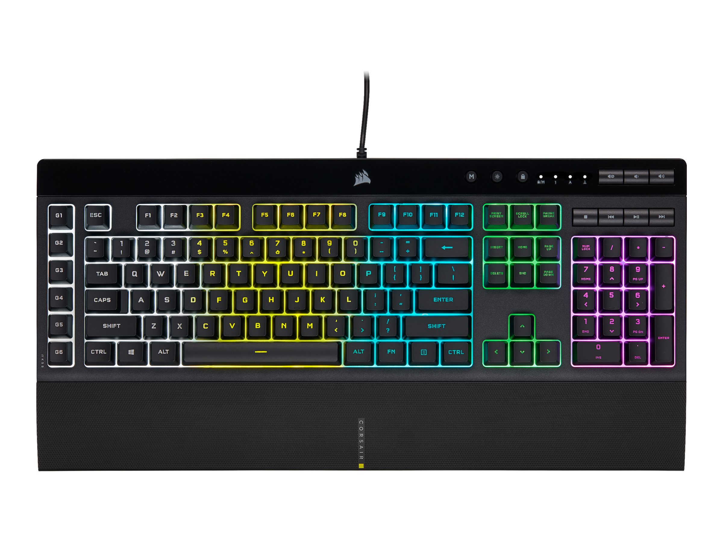 CORSAIR Gaming K55 RGB PRO - Tastatur - bagbelyst - USB - Nordisk - sort - Billede 3