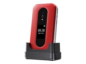 DORO Leva L30 - 4G funktionstelefon - RAM 64 MB / Intern hukommelse 128 MB - microSD slot - LCD display (TFT) - 320 x 240 pixels (60 Hz) - rear camera 2 MP - rød/hvid - Billede 3