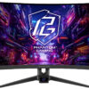 ASRock Phantom Gaming PG27FRS1A&nbsp - Kurvet 27"" - VA panel - 16:9 - 1920 x 1080 (FHD) - 300 nits - 93% DCI-P3 - 2x HDMI 2.0 - 1x DisplayPort 1.2 - 280Hz