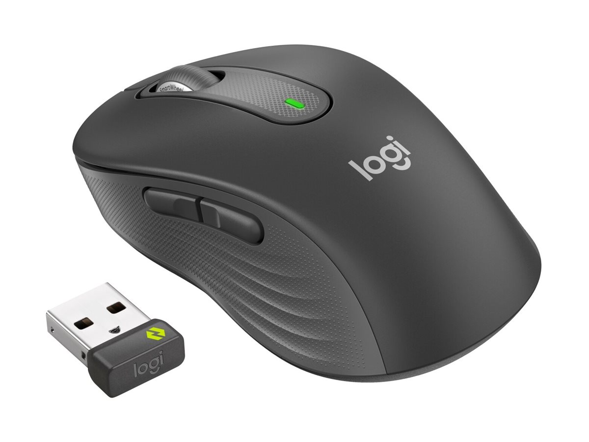 Logitech Signature M650 L for Business - Mus - højrehåndet - 5 knapper - trådløs - Bluetooth, 2.4 GHz - Logitech Logi Bolt USB-modtager - grafit - Billede 5