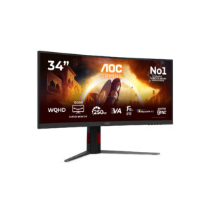 AOC G4 CU34G4ZCA computerskærm 86,4 cm (34") 3440 x 1440 pixel Wide Quad HD Sort, Rød - Billede 2