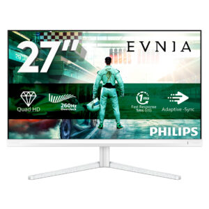 Philips Evnia 3000 27M2N3501PA - LED-skærm - gaming - 27"" - 2560 x 1440 QHD @ 260 Hz - IPS - 1000:1 - HDR10 - 0.3 ms - 2xHDMI, DisplayPort - højtalere - hvid