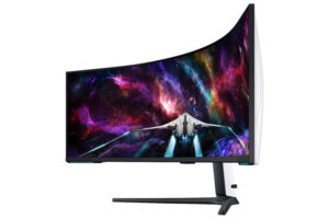 Samsung Odyssey Neo G9 S57CG952NU - G95NC Series - QLED-monitor - gaming - kurvet - 57"" - 7680 x 2160 Dual UHD @ 240 Hz - VA - 1000 cd/m² - 1000000:1 - DisplayHDR 1000 - 1 ms - 3xHDMI, DisplayPort - sort, hvid - Billede 3