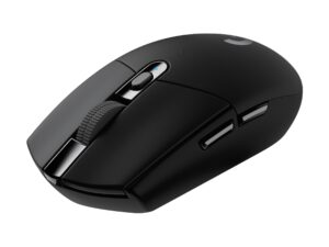 Logitech G G305 - Mus - optisk - 6 knapper - trådløs - 2.4 GHz - trådløs modtager (USB) - sort