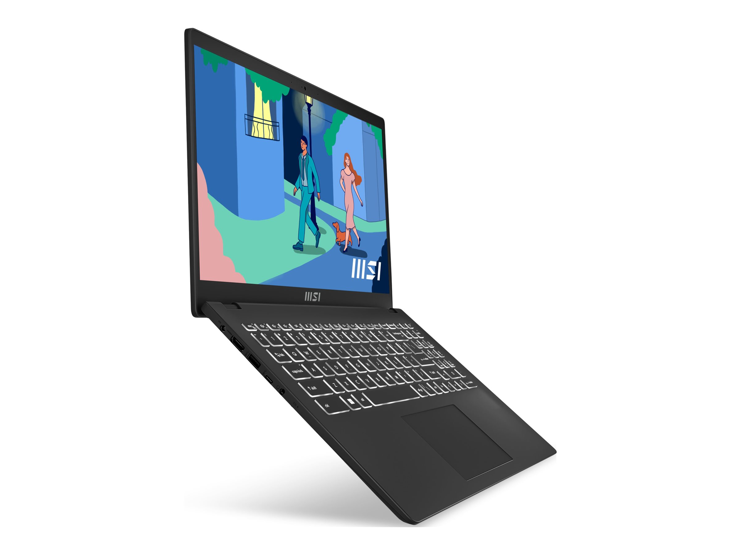 MSI Modern 15 B7M-439NEU 15.6" 1920 x 1080 (Full HD) 7430U 16GB 512GB Radeon Graphics Win 11 Pro - New Open Box - Billede 3