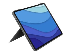 Logitech Combo Touch - Tastatur og folio-kasse - med trackpad - bagbelyst - Apple Smart connector - QWERTY - Pan Nordic - oxford-grå - for Apple 12.9-inch iPad Pro (5. generation) - Billede 2
