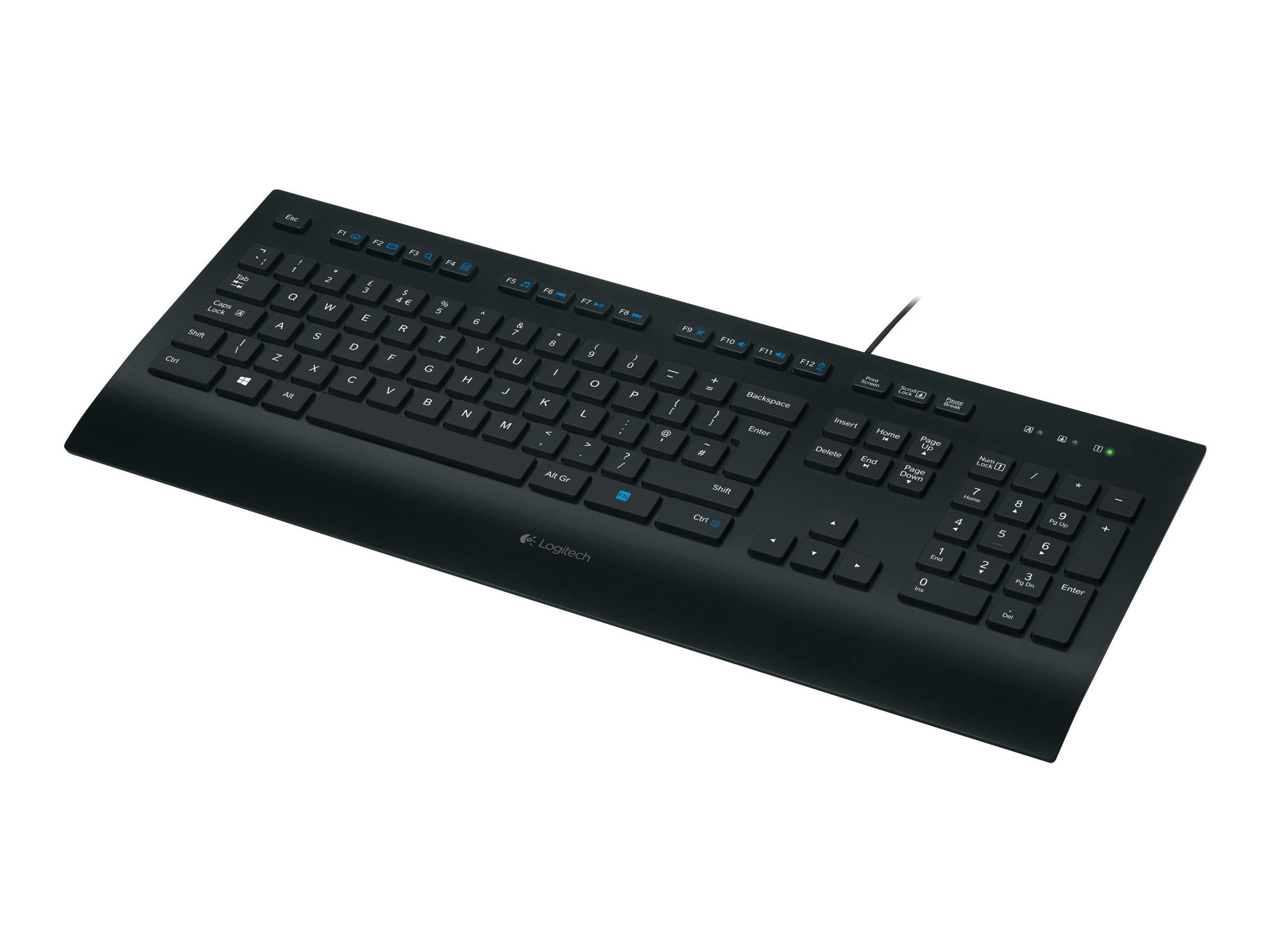Logitech K280e - Tastatur - USB - tysk - sort